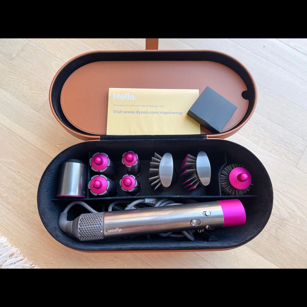 Complete Dyson Airwrap with Leather Storage Case - Like New!